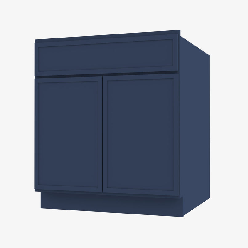 PD-S3021B-34-1/2 Double Door 30 Inch Sink Base Vanity with Drawers | Petit Blue - image 2
