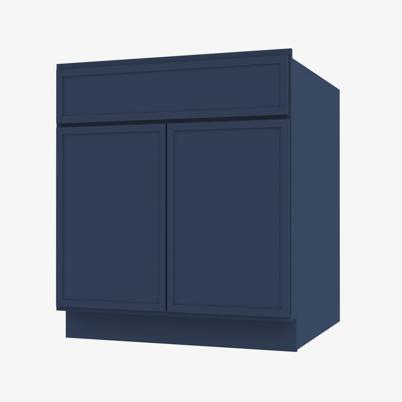 PD-SB30B Double Door 30 Inch Sink Base Cabinet | Petit Blue - image 2