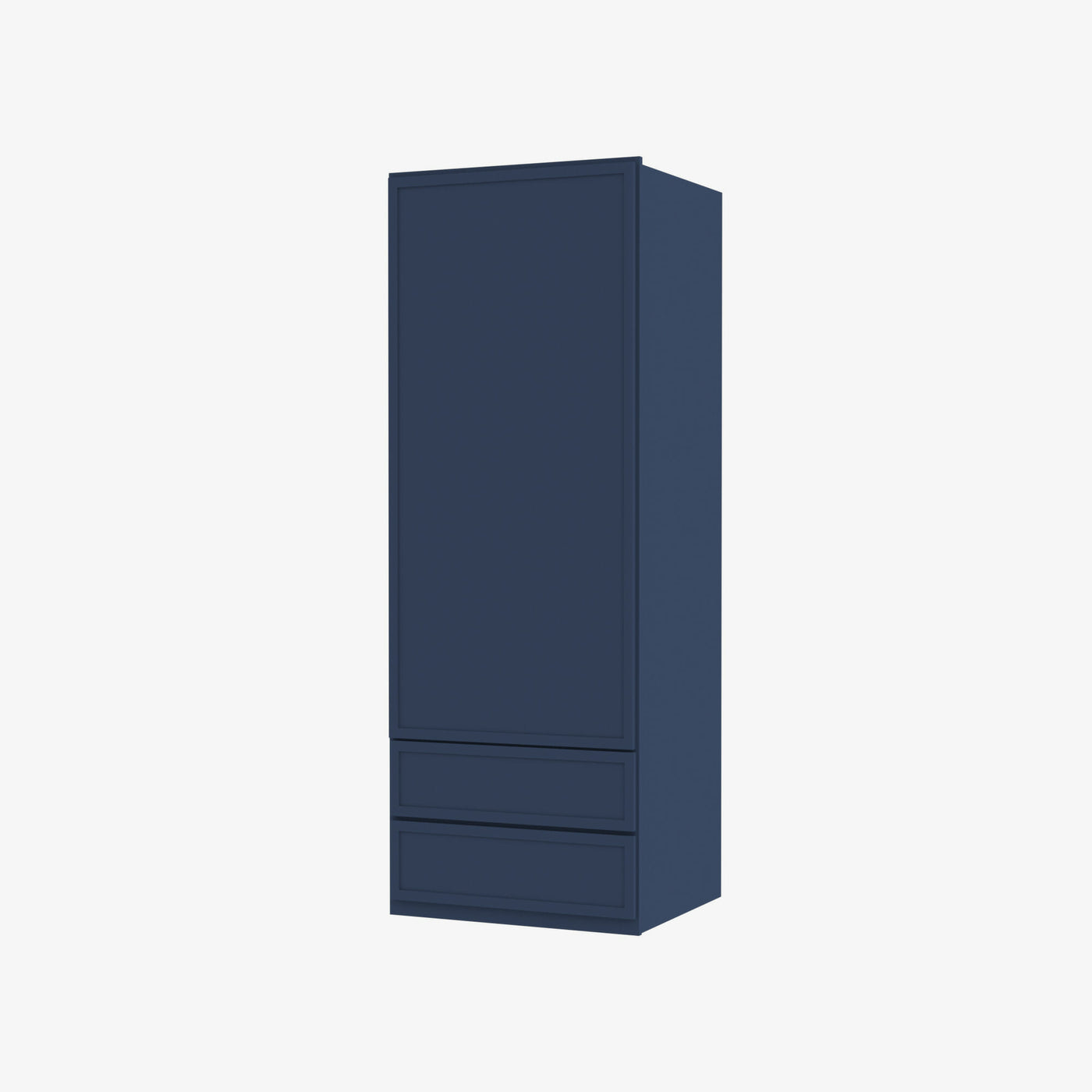 PD-W2D1854 Single Door Cabinets 18 Inch Wall Cabinet With 2 Built-In Drawers | Petit Blue