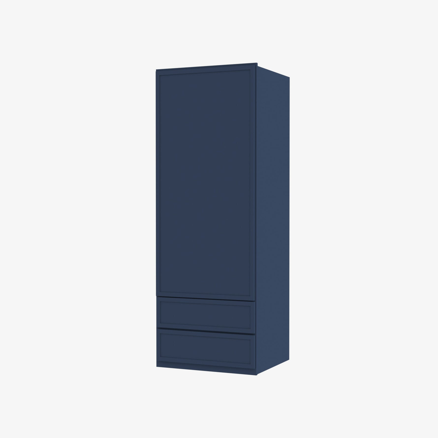 PD-W2D1860 Single Door Cabinets 18 Inch Wall Cabinet With 2 Built-In Drawers | Petit Blue - image 3