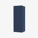 PD-W2D1848 Single Door Cabinets 18 Inch Wall Cabinet With 2 Built-In Drawers | Petit Blue - image 3