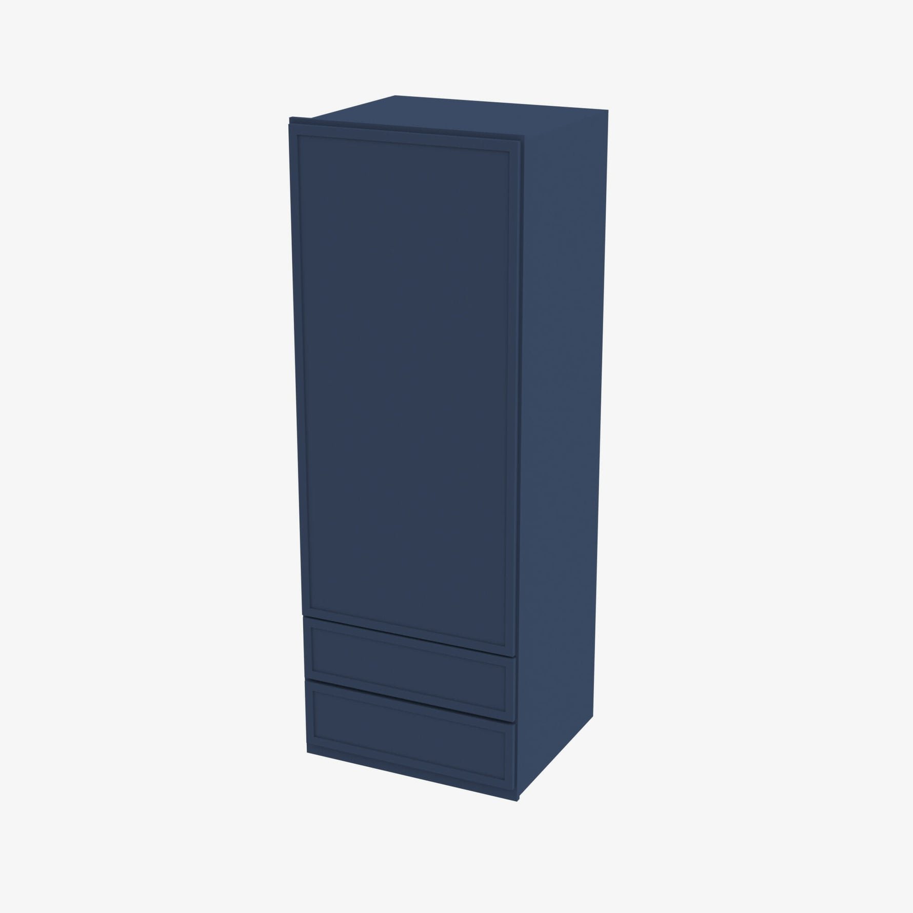 PD-W2D1848 Single Door Cabinets 18 Inch Wall Cabinet With 2 Built-In Drawers | Petit Blue - image 4
