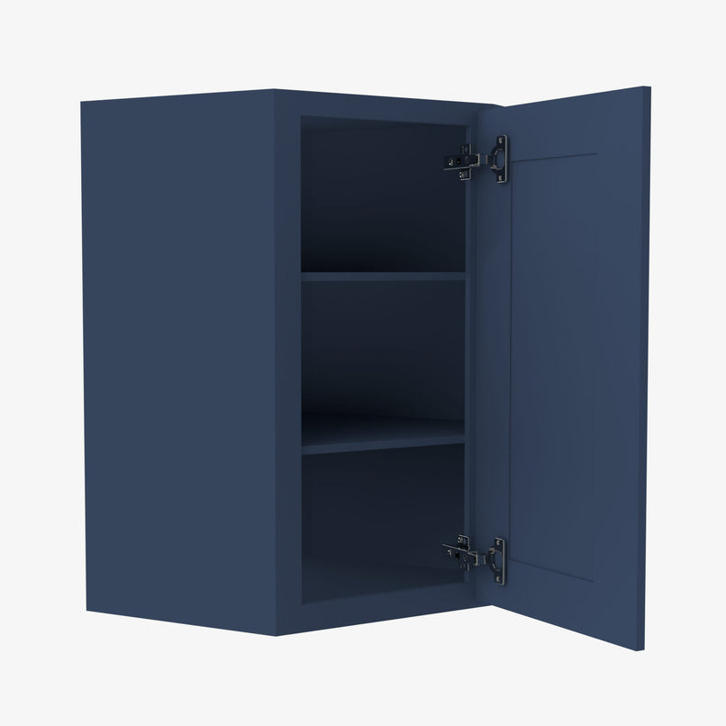 PD-WDC273615 Single Door Cabinets 27 Inch Wall Diagonal Corner Cabinet | Petit Blue - image 3