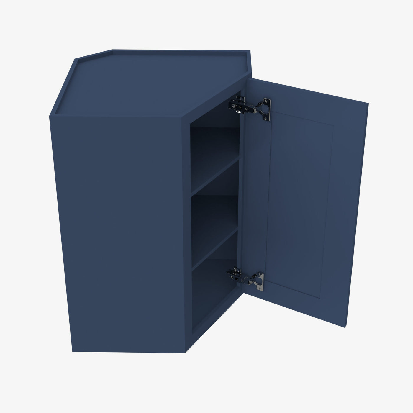 PD-WDC2412 Single Door Cabinets 24 Inch Wall Diagonal Corner Cabinet | Petit Blue