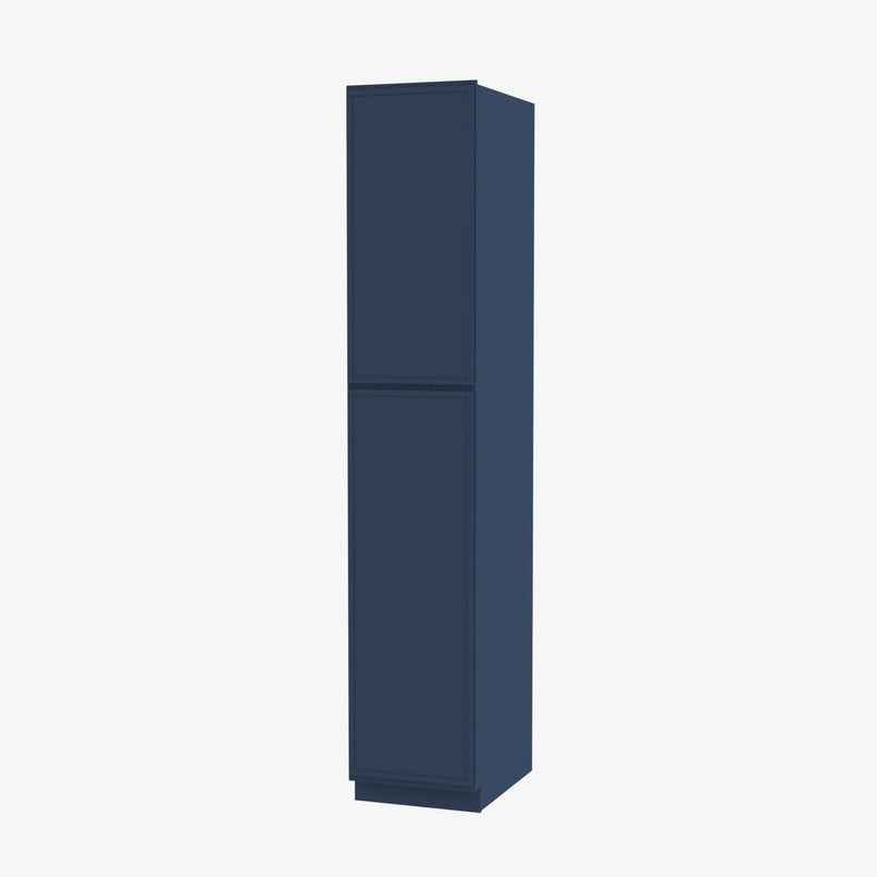 PD-WP1890 Double Door 18 Inch Tall Wall Pantry Cabinet | Petit Blue - image 2