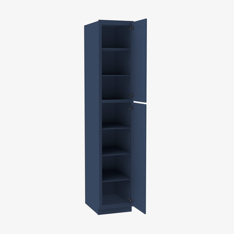 PD-WP1596 Double Door 15 Inch Tall Wall Pantry Cabinet | Petit Blue - image 3