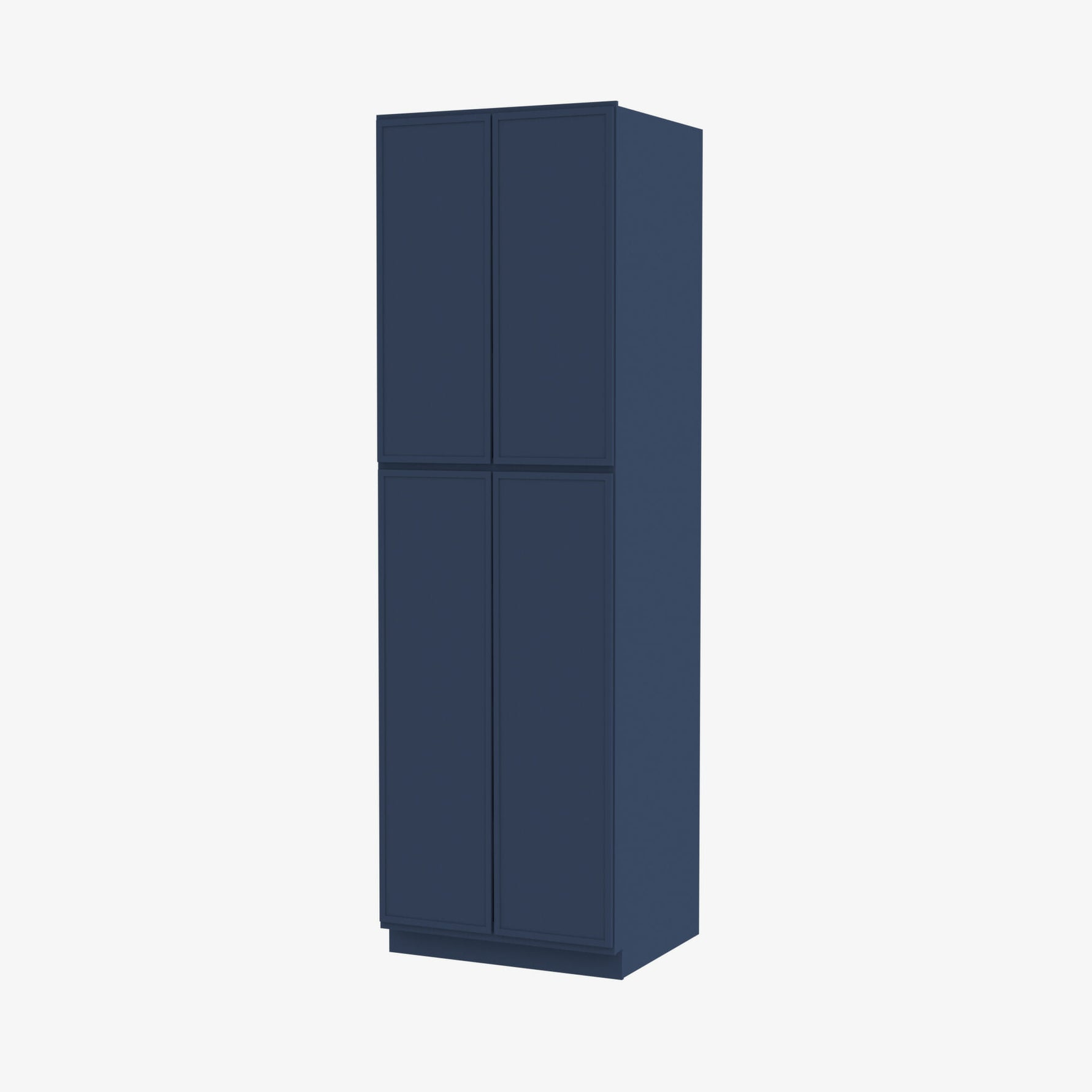 PD-WP3096B Four Door 30 Inch Tall Wall Pantry Cabinet with Butt Doors | Petit Blue - image 1