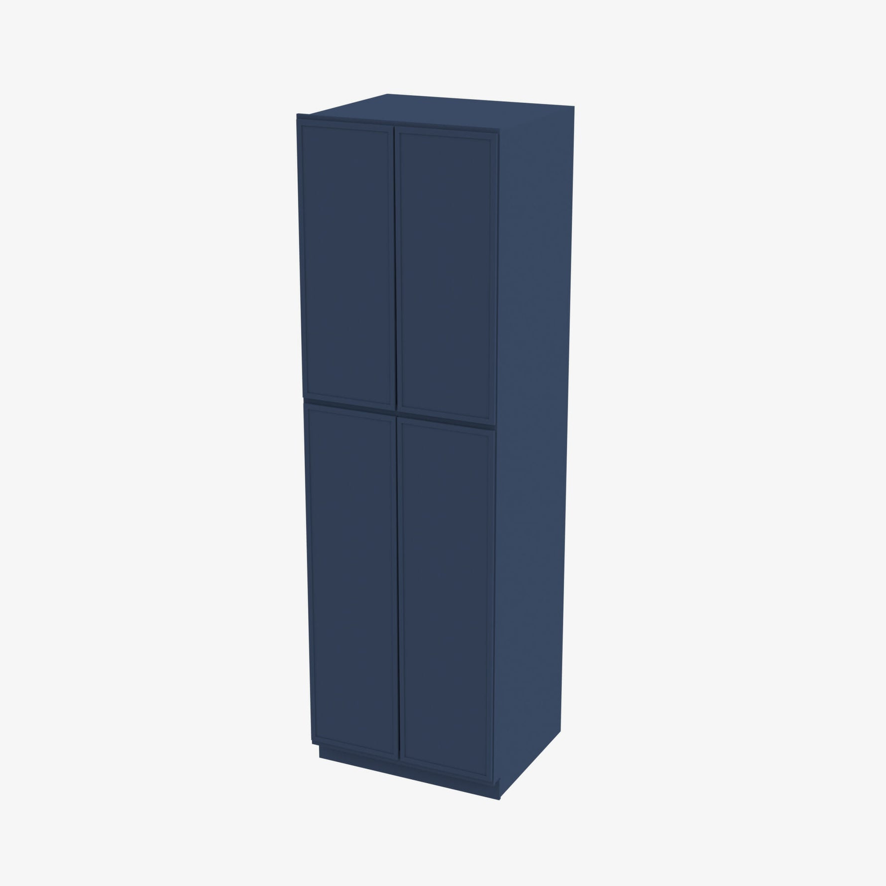 PD-WP2490B Four Door 24 Inch Tall Wall Pantry Cabinet with Butt Doors | Petit Blue - image 2
