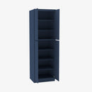 PD-WP3096B Four Door 30 Inch Tall Wall Pantry Cabinet with Butt Doors | Petit Blue - image 3