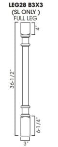 TQ-POLE28-B3 Trimmable Half Decor Leg Including WF3 | TSG Forevermark Townplace Cerema - image 3
