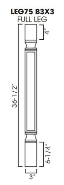 VW-POLE75-B3 Trimmable Half Decor Leg including WF3 | TSG Forevermark Rio Vista White Shaker - image 3