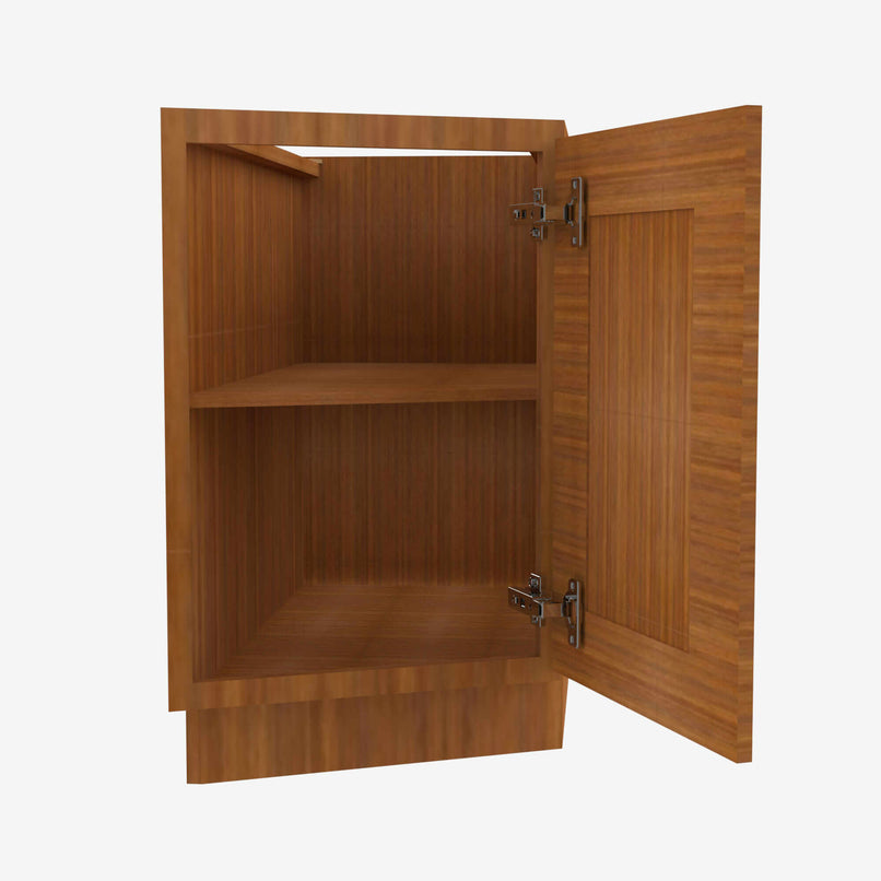 PR-BTC12L Single Door Cabinets 12 Inch Base Base Transitional Cabinet Left | Petit Brown - image 2