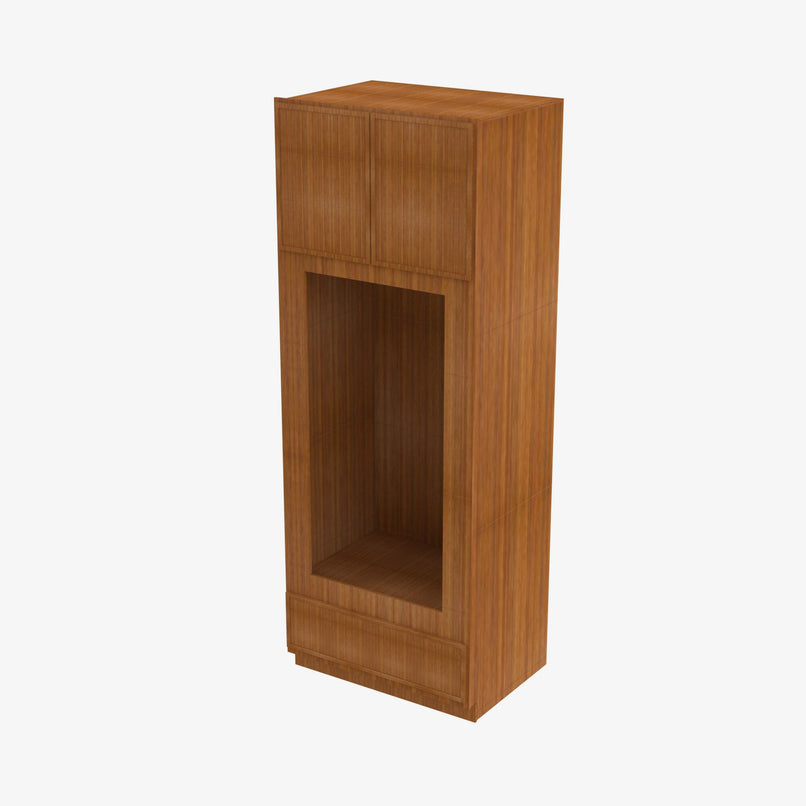 PR-OM3390B Double Door 33 Inch Tall Double Oven / Oven Microwave Cabinet | Petit Brown - image 1