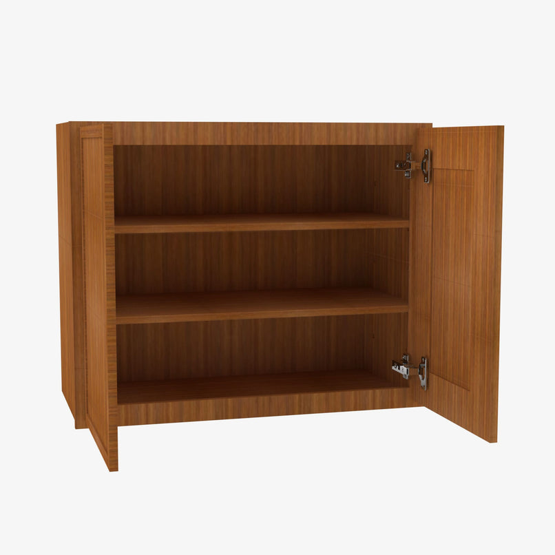 PR-W3330B Double Door 33 Inch Wall Cabinet | Petit Brown - image 4