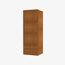 PR-W2D1860 Single Door Cabinets 18 Inch Wall Cabinet With 2 Built-In Drawers | Petit Brown - image 3