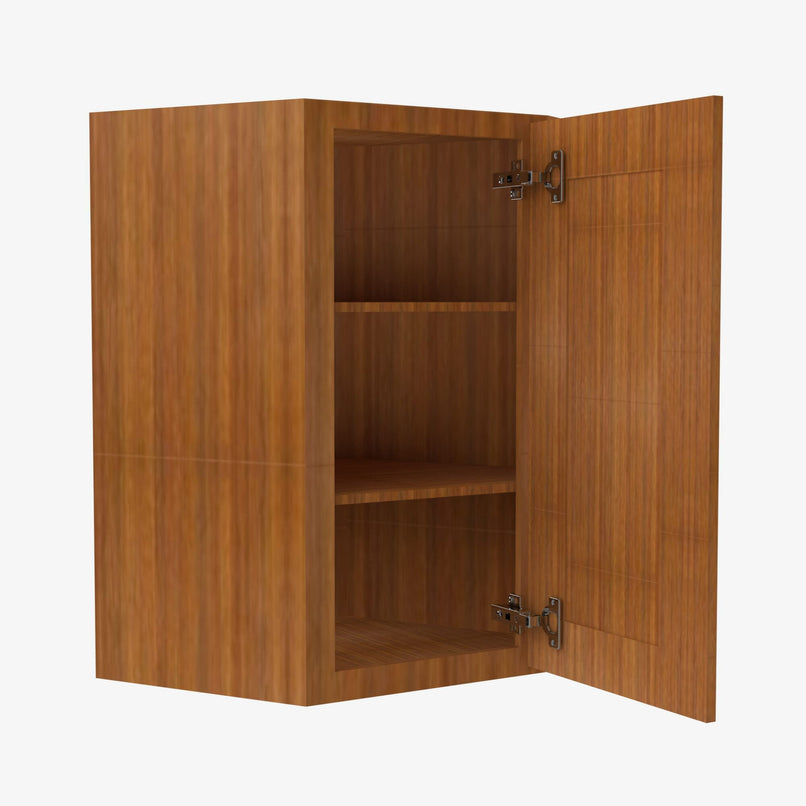 PR-WDC273615 Single Door Cabinets 27 Inch Wall Diagonal Corner Cabinet | Petit Brown - image 3