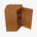 PR-WDC2412 Single Door 24 Inch Wall Diagonal Corner Cabinet | Petit Brown - image 4