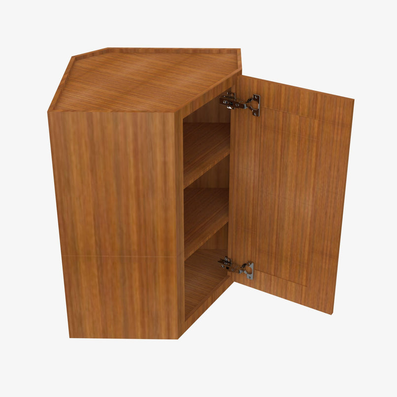 PR-WDC2442 Single Door Cabinets 24 Inch Wall Diagonal Corner Cabinet | Petit Brown - image 4