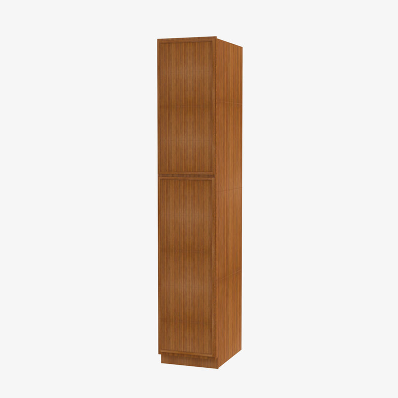 PR-WP1590 Double Door 15 Inch Tall Wall Pantry Cabinet | Petit Brown - image 4