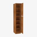 PR-WP1890 Double Door 18 Inch Tall Wall Pantry Cabinet | Petit Brown - image 3