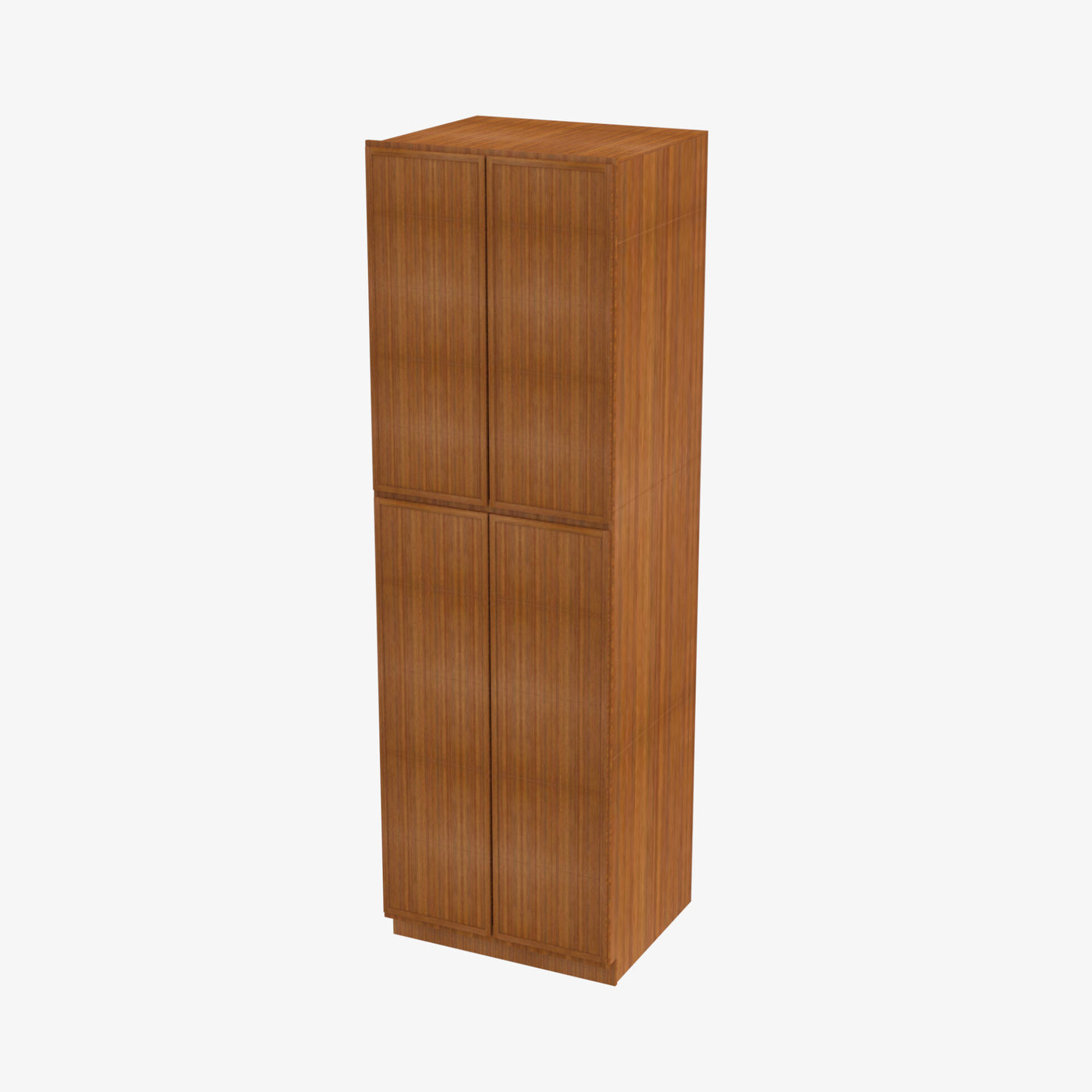 PR-WP3084B Four Door 30 Inch Tall Wall Pantry Cabinet with Butt Doors | Petit Brown