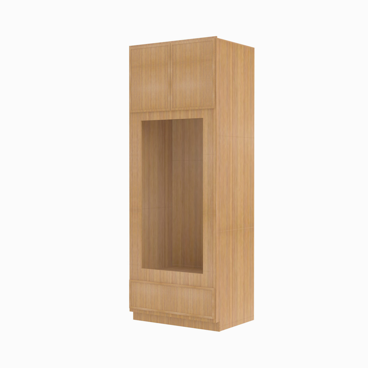 PH-OM3396B Double Door 33 Inch Tall Double Oven / Oven Microwave Cabinet | Petit OAK