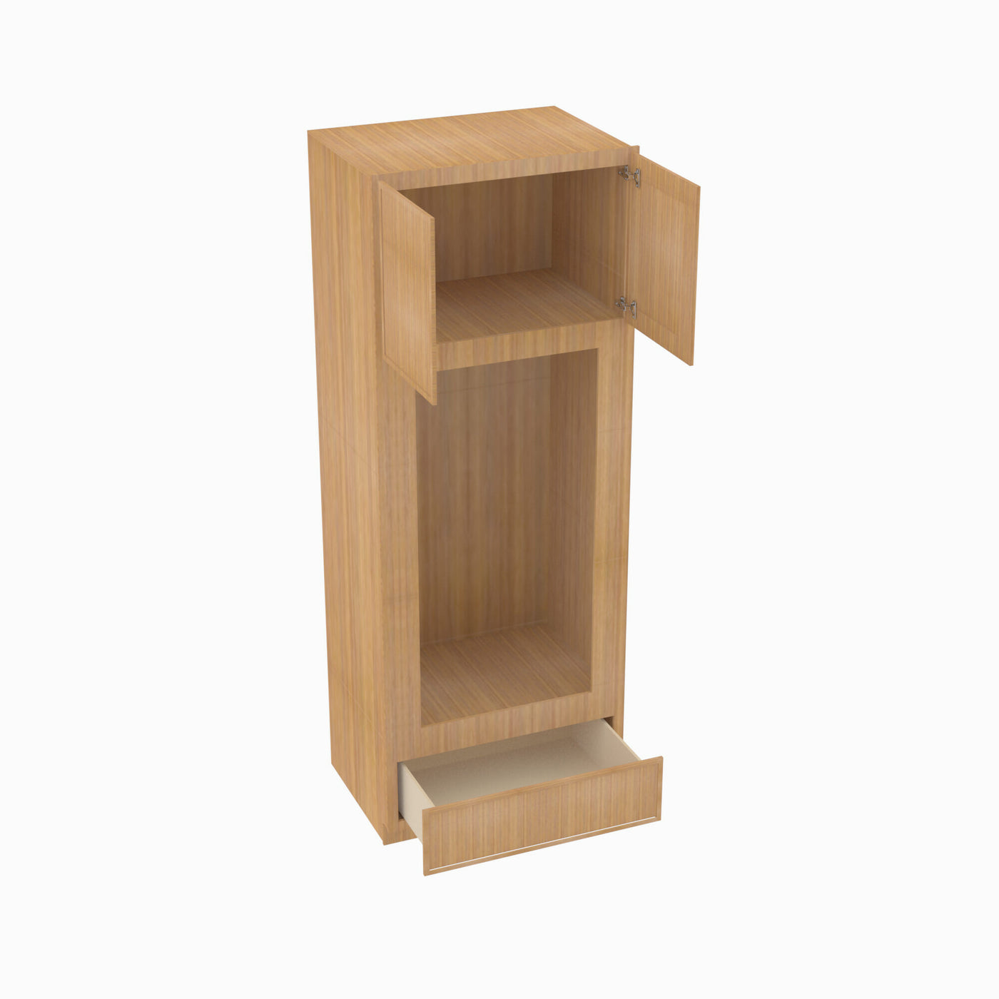 PH-OM3390B Double Door 33 Inch Tall Double Oven / Oven Microwave Cabinet | Petit OAK