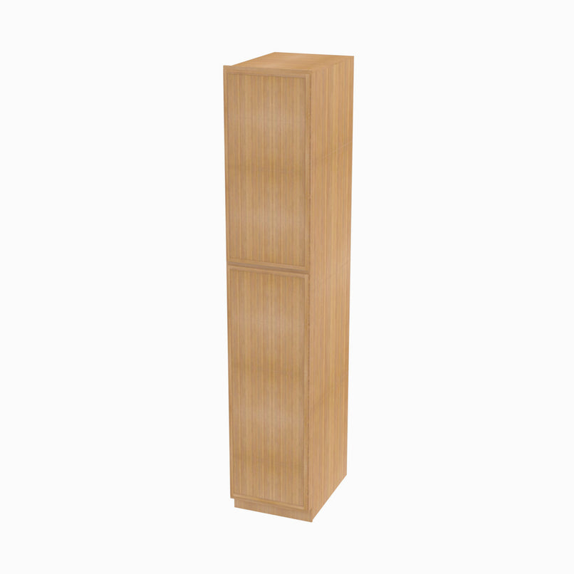 PH-WP1584 Double Door 15 Inch Tall Wall Pantry Cabinet | Petit OAK - image 1