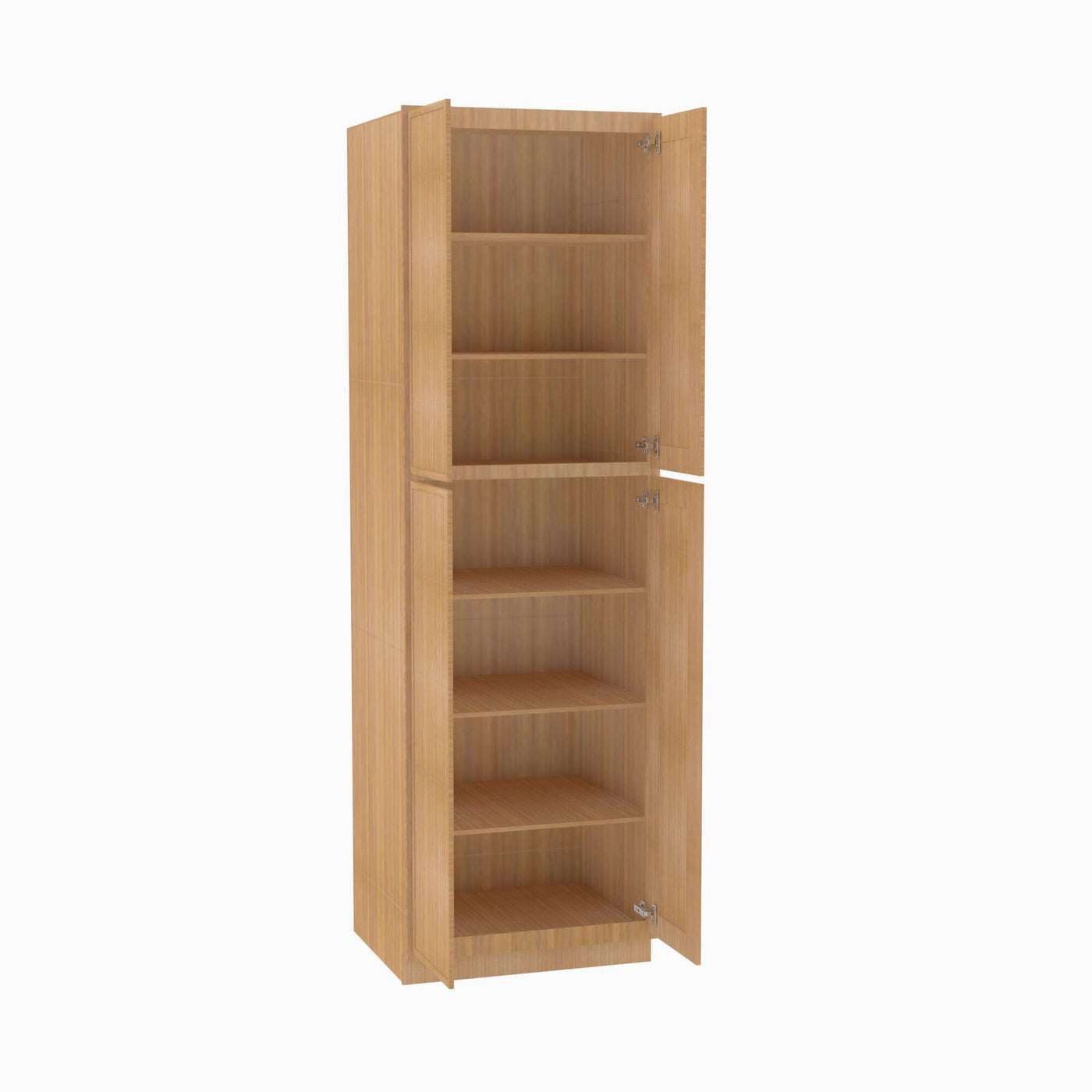 PS-WP3084B Four Door 30 Inch Tall Wall Pantry Cabinet with Butt Doors | Petit Sand