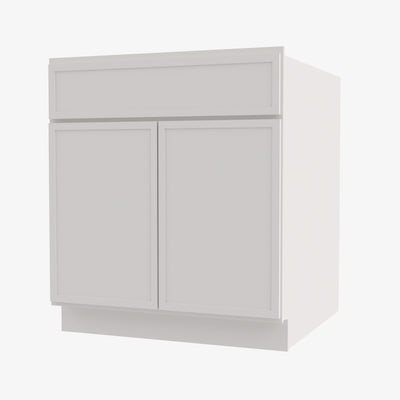 PW-B27B Double Door 27 Inch Base Cabinet | Petit White - image 1