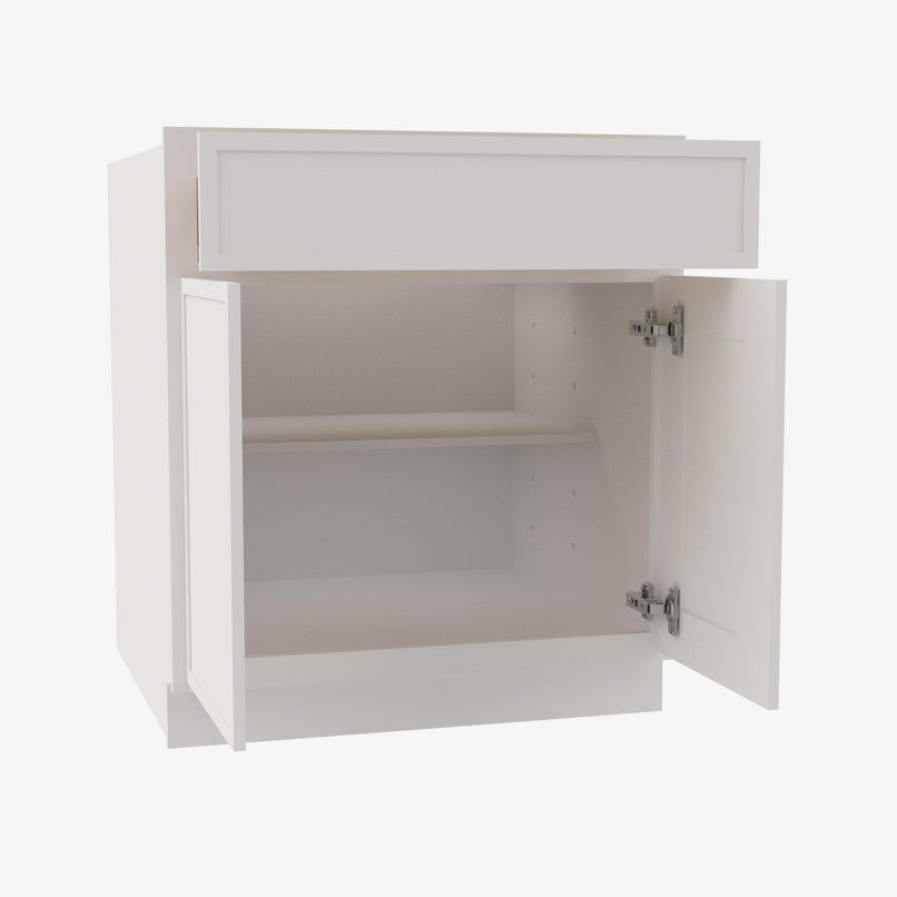 PW-B27B Double Door 27 Inch Base Cabinet | Petit White - image 3