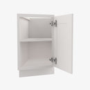 PW-BTC12R Single Door Cabinets 12 Inch Base Base Transitional Cabinet Right | Petit White - image 2