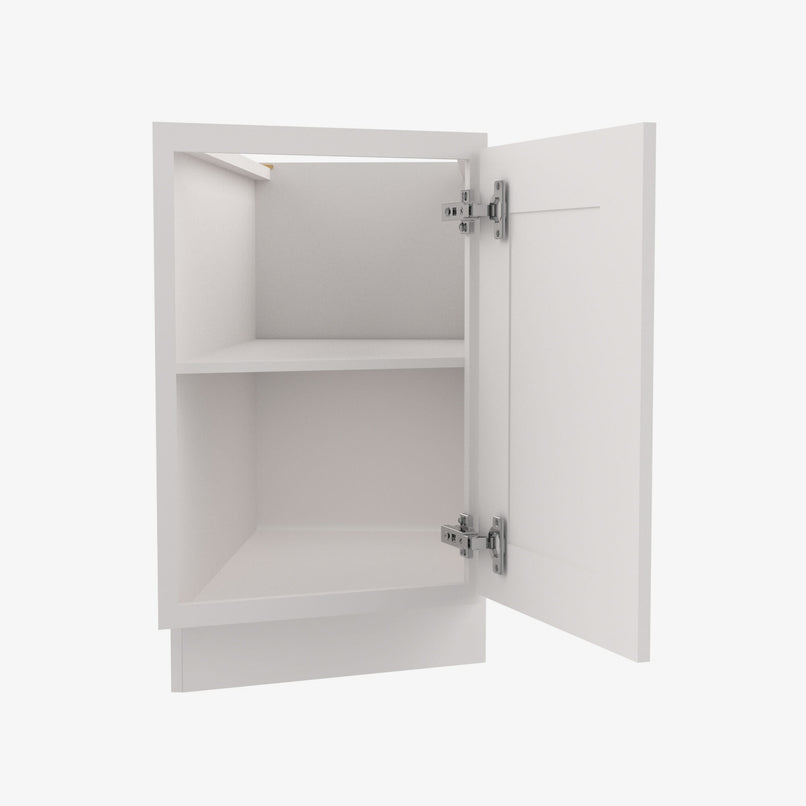 PW-BTC12R Single Door Cabinets 12 Inch Base Base Transitional Cabinet Right | Petit White - image 2