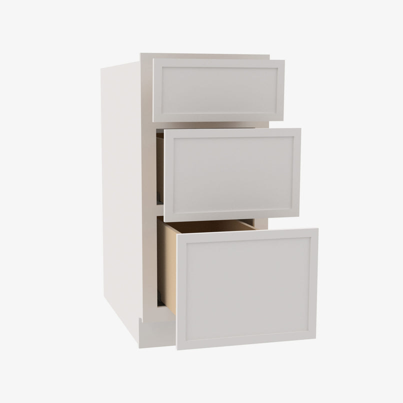 PW-DB24 3 24 Inch 3 Drawer Pack Base Cabinet | Petit White - image 2