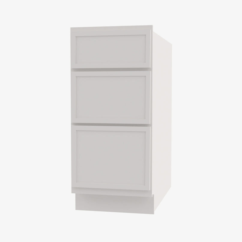 PW-DB21 3 21 Inch 3 Drawer Pack Base Cabinet | Petit White - image 3