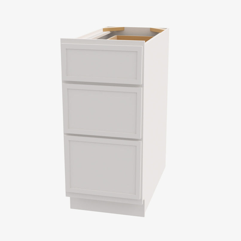 PW-DB36 3 36 Inch 3 Drawer Pack Base Cabinet | Petit White - image 4