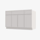 PW-S4821B12D-34-1/2 Double Door 48 Inch Sink Base Combo Vanity with Drawers | Petit White - image 1