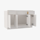 PW-S4821B12D-34-1/2 Double Door 48 Inch Sink Base Combo Vanity with Drawers | Petit White - image 3