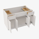PW-S4821B12D-34-1/2 Double Door 48 Inch Sink Base Combo Vanity with Drawers | Petit White - image 4
