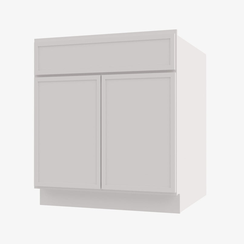 PW-S3021B-34-1/2 Double Door 30 Inch Sink Base Vanity with Drawers | Petit White - image 3