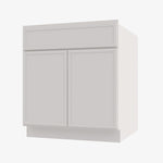 PW-SB27B Double Door 27 Inch Sink Base Cabinet | Petit White - image 3