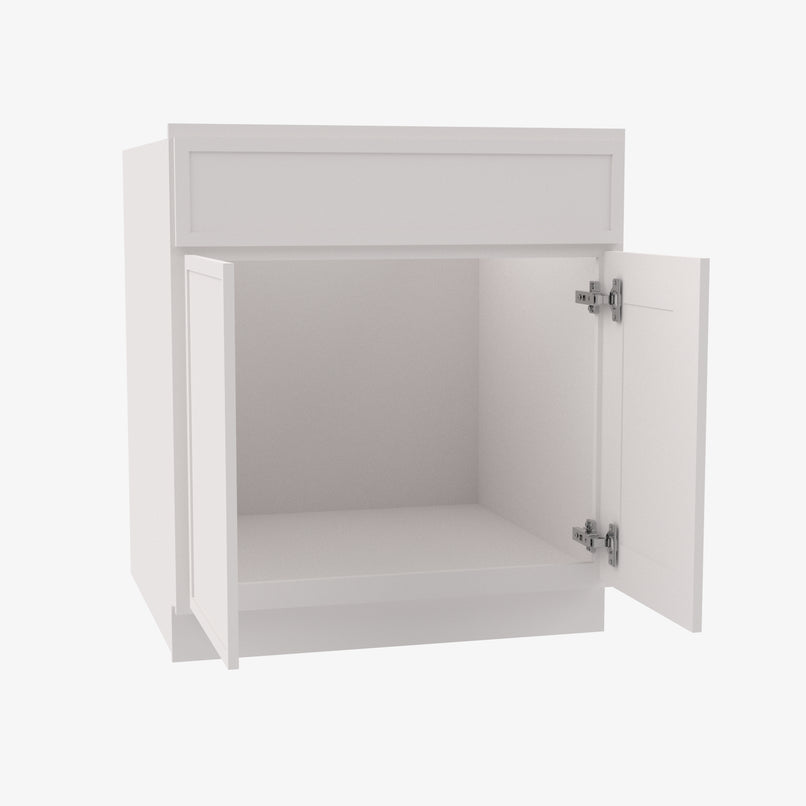 PW-S3621B-34-1/2 Double Door 36 Inch Sink Base Vanity with Drawers | Petit White - image 4