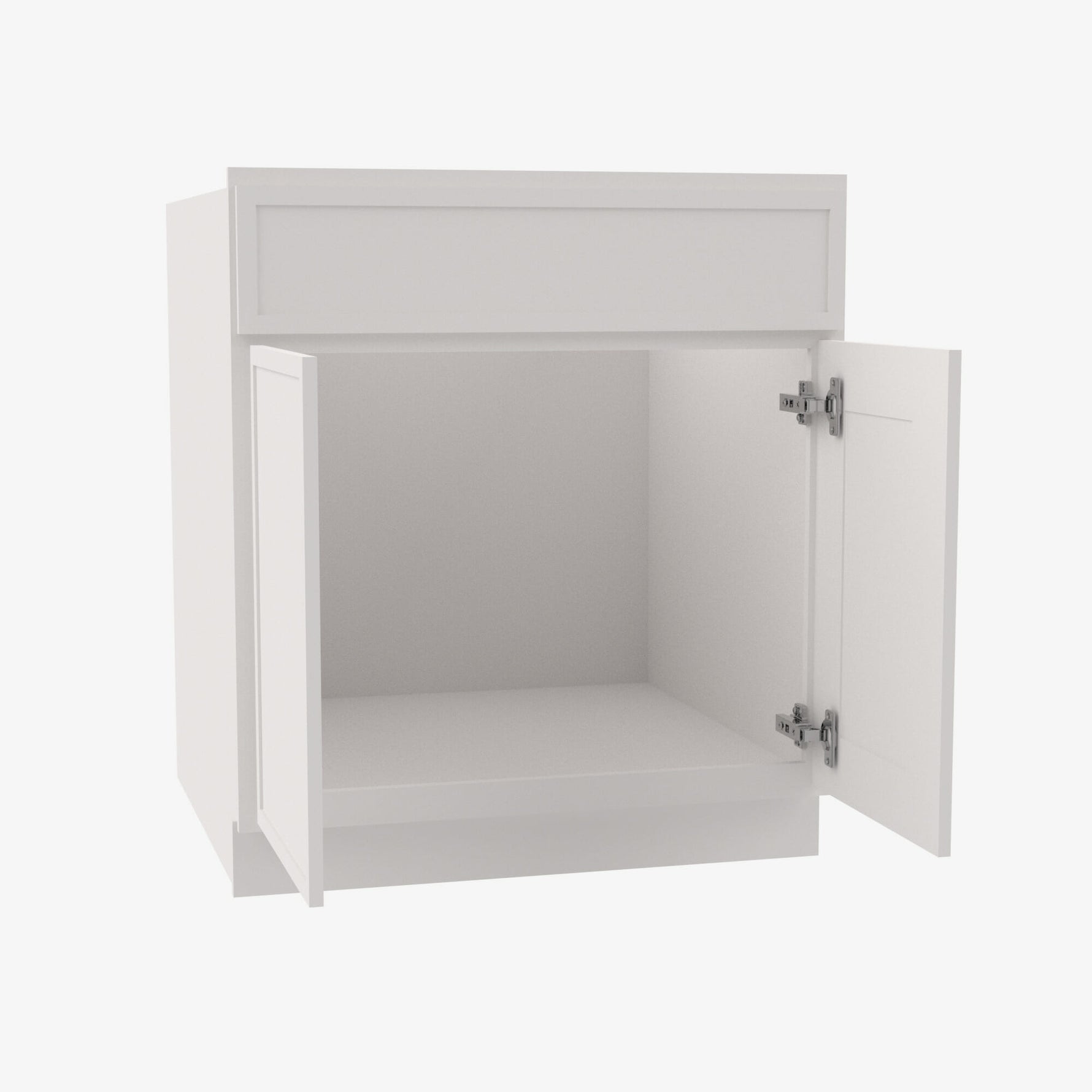 PW-SB27B Double Door 27 Inch Sink Base Cabinet | Petit White - image 4