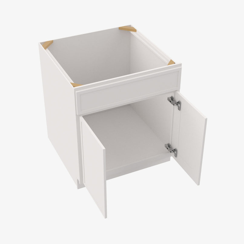 PW-SB24 Double Door 24 Inch Sink Base Cabinet | Petit White - image 4