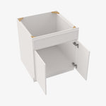 PW-SB27B Double Door 27 Inch Sink Base Cabinet | Petit White - image 1