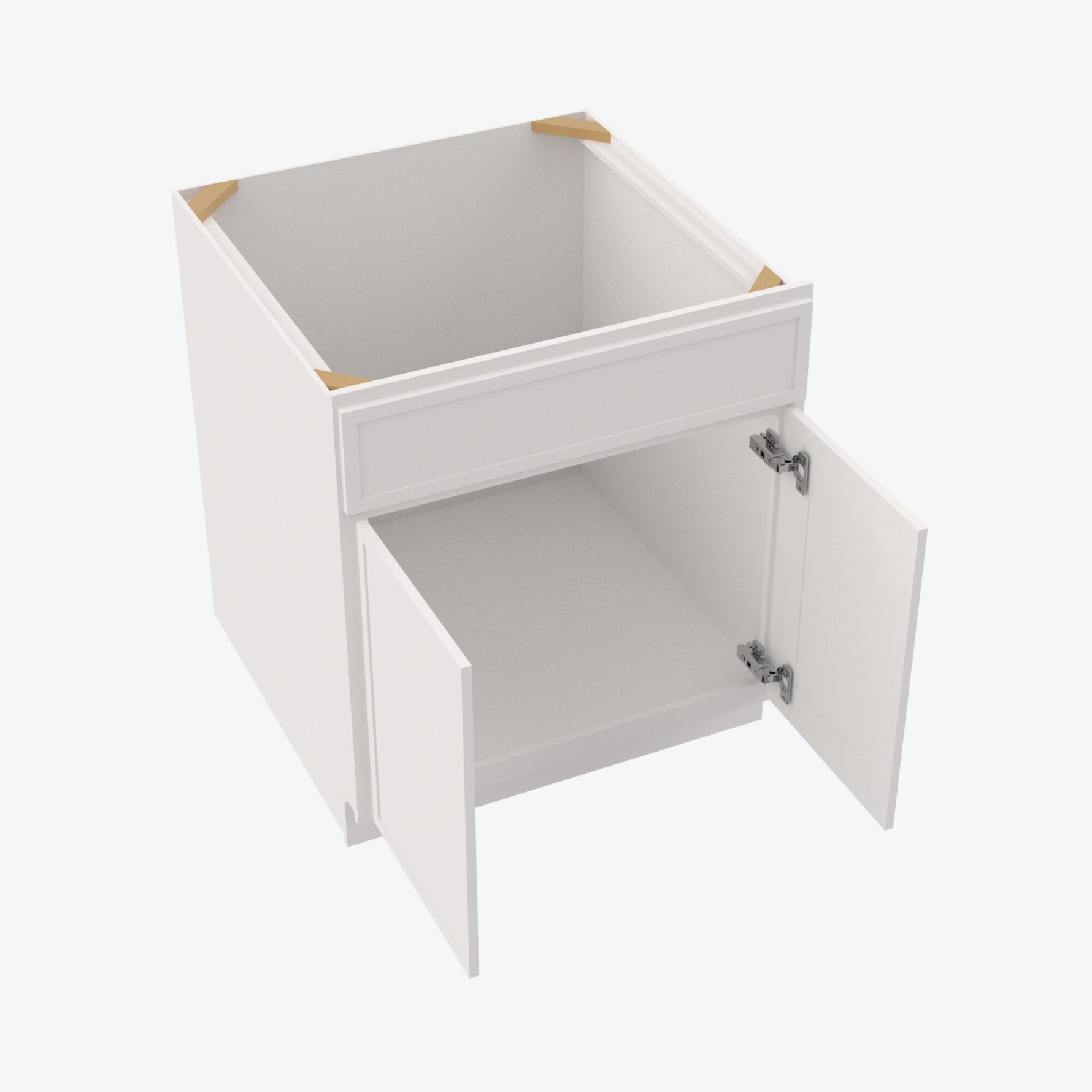 PW-SB27B Double Door 27 Inch Sink Base Cabinet | Petit White - image 1