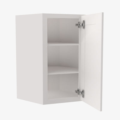 PW-WDC2436 Single Door Cabinets 24 Inch Wall Diagonal Corner Cabinet | Petit White - image 1
