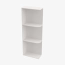 PW-WES530 Wall End Shelf with Open Shelves | TSG Forevermark Petit White - image 1