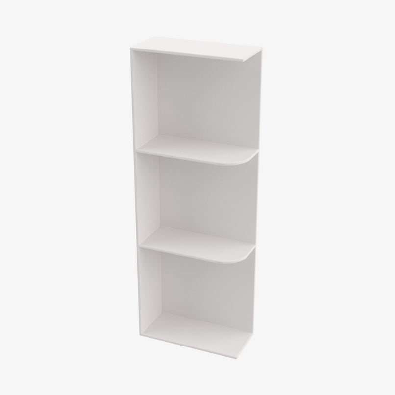 PW-WES530 Wall End Shelf with Open Shelves | TSG Forevermark Petit White - image 1