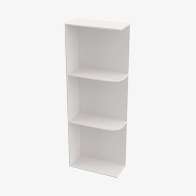 PW-WES530 Wall End Shelf with Open Shelves | TSG Forevermark Petit White - image 1